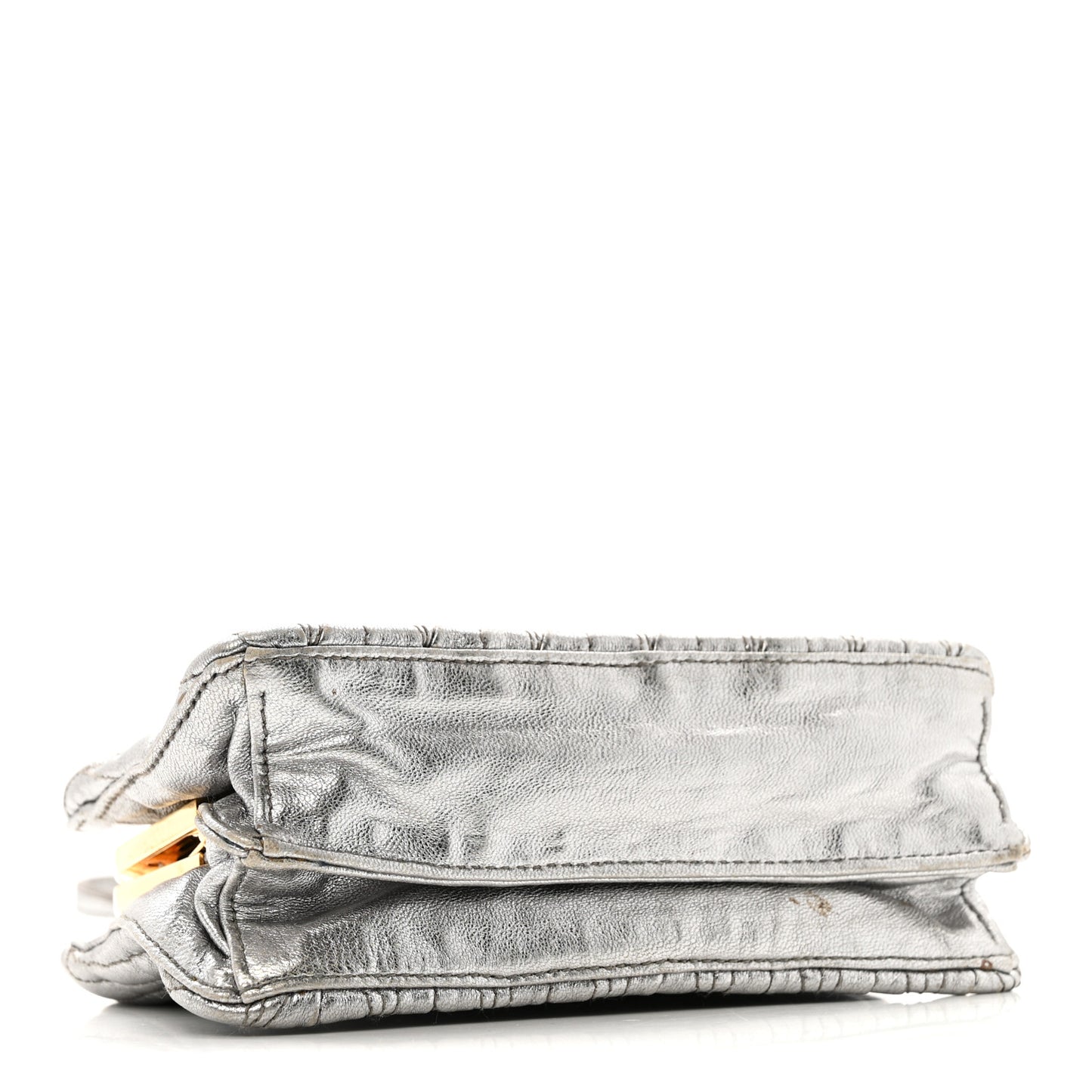 Metallic Matelasse Lux Mini Crossbody Tote Cromo