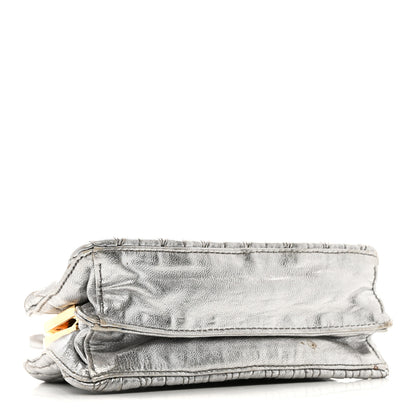 Miu Miu Metallic Matelasse Lux Mini Crossbody Tote Cromo 4 of 14