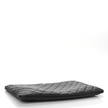 Chanel Lambskin Quilted Large Casino Beauty CC Cosmetic Case Black 4 of 9