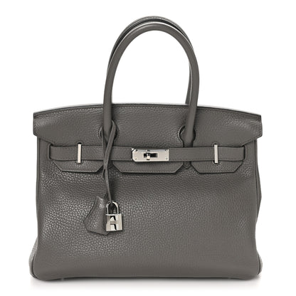 Hermes Togo BIRKIN 30 Etain 1 of 10