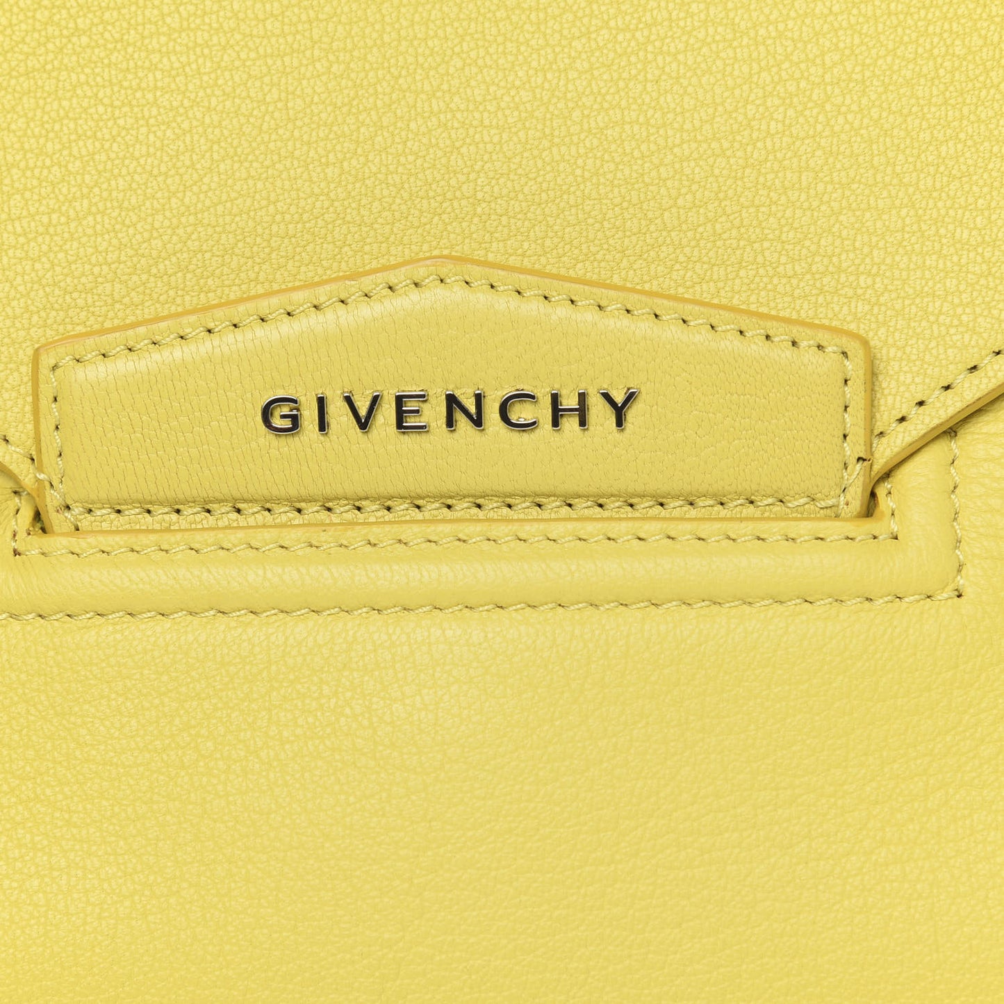 Sugar Goatskin Medium Antigona Envelope Clutch Yellow