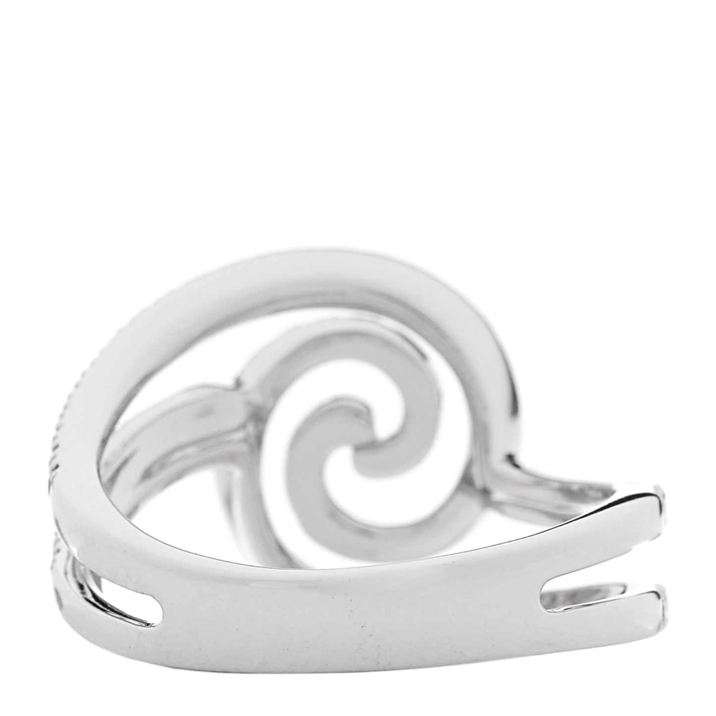 18K White Gold Diamond 1.20ctw Swirl Ring  61 9.5