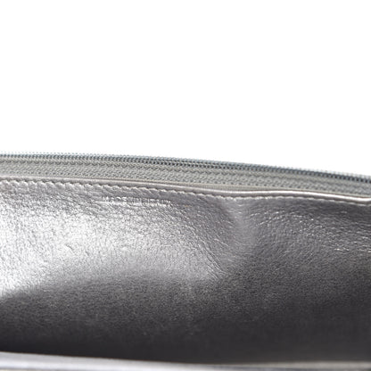 Chanel Metallic Calfskin Quilted Boy Wallet On Chain WOC Silver 7 of 13