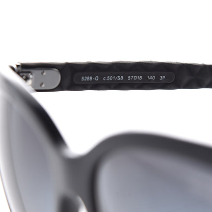 Chanel Acetate Quilted Polarized Butterfly CC Sunglasses 5288-Q Black 6 of 8