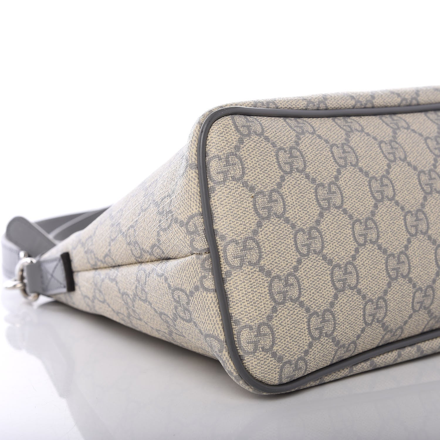 Gucci GG Supreme Monogram Small Zippered Tote Ecru Grigio 7 of 9