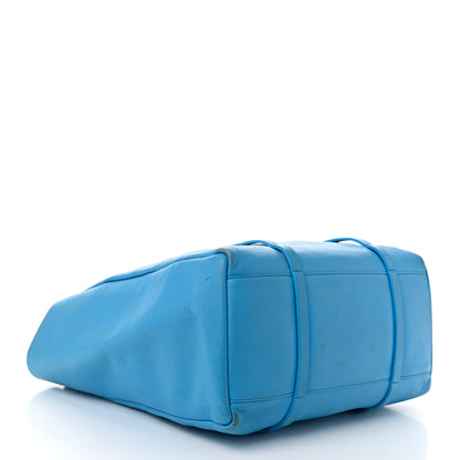 Balenciaga Veau Baltimore Double Sided Small Everyday Tote Bleu Turquoise Black 7 of 21