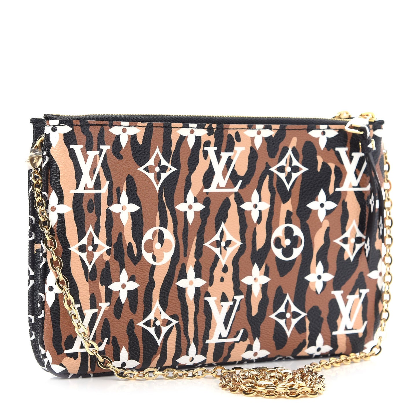 Monogram Giant Jungle Pochette Double Zip Black