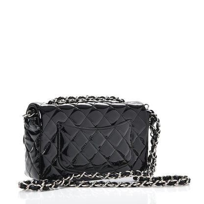 Chanel Patent Calfskin Quilted Mini Rectangular Flap Black 3 of 9