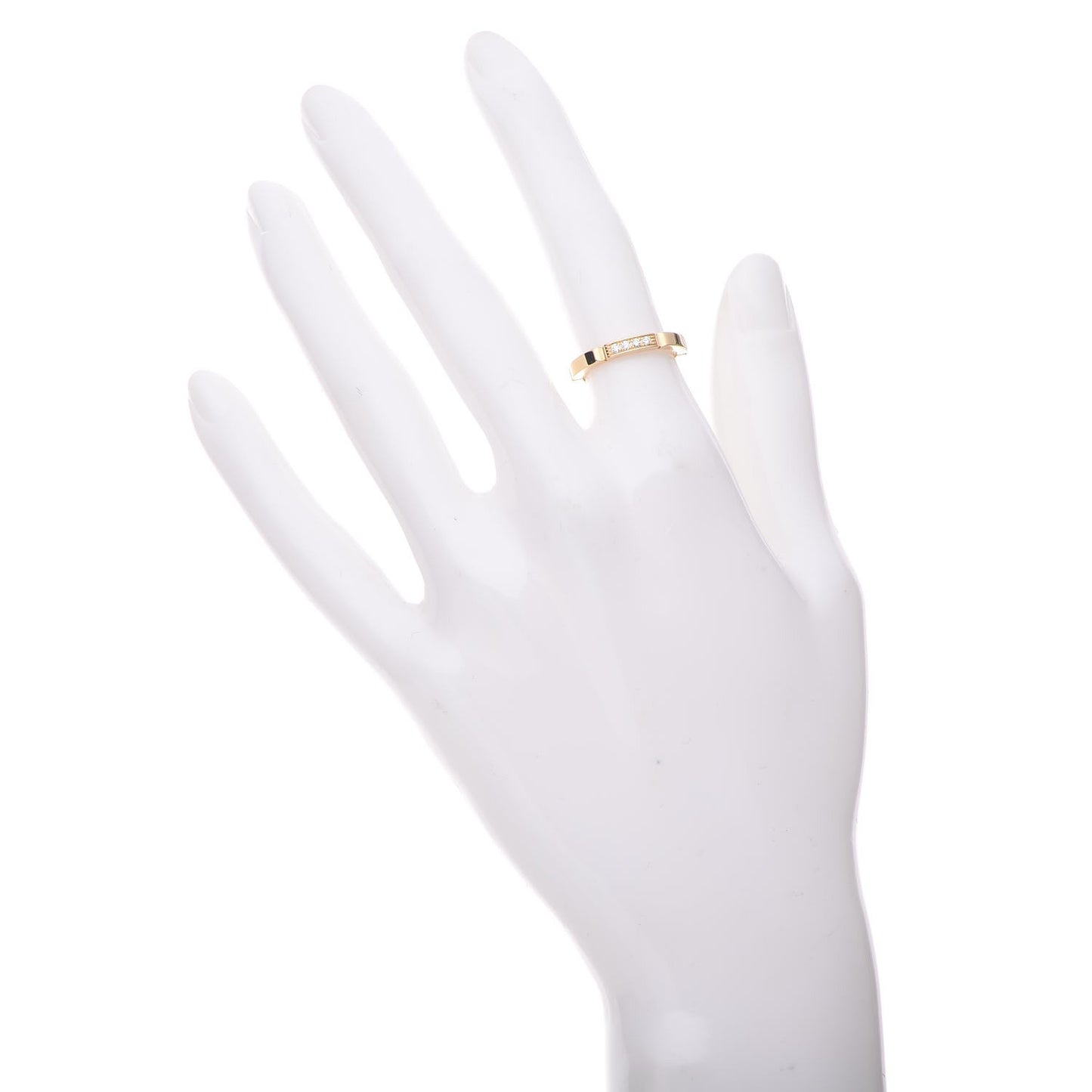 18K Yellow Gold Diamond Maillon Panthere Wedding Band Ring 49 5.75