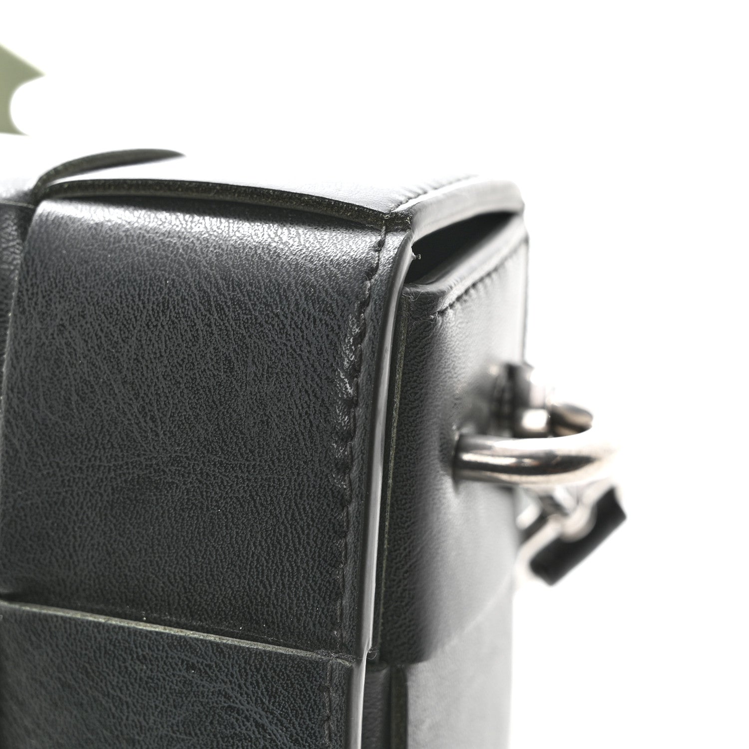 Bottega Veneta Calfskin Maxi Intreccio Cassette With Strap Bag Dark Green 13 of 16