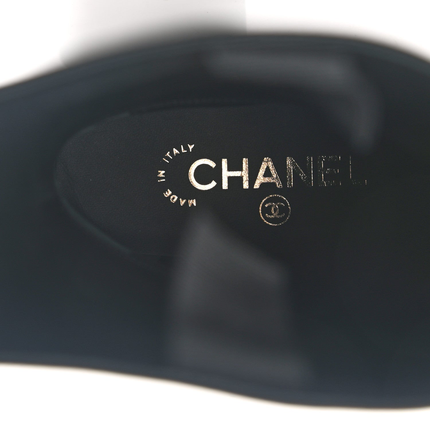 Chanel Shiny Calfskin Short CC Boots 37 Black 7 of 9