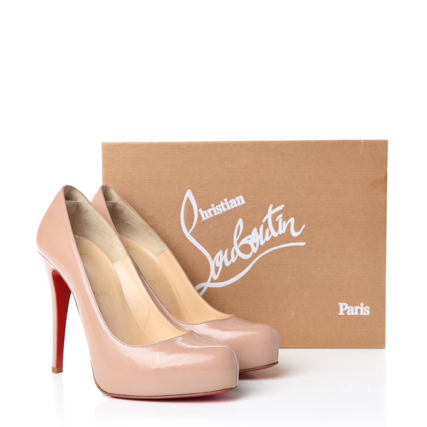 Christian Louboutin Kid Rolando 120 Pumps 37.5 Nude 9 of 9