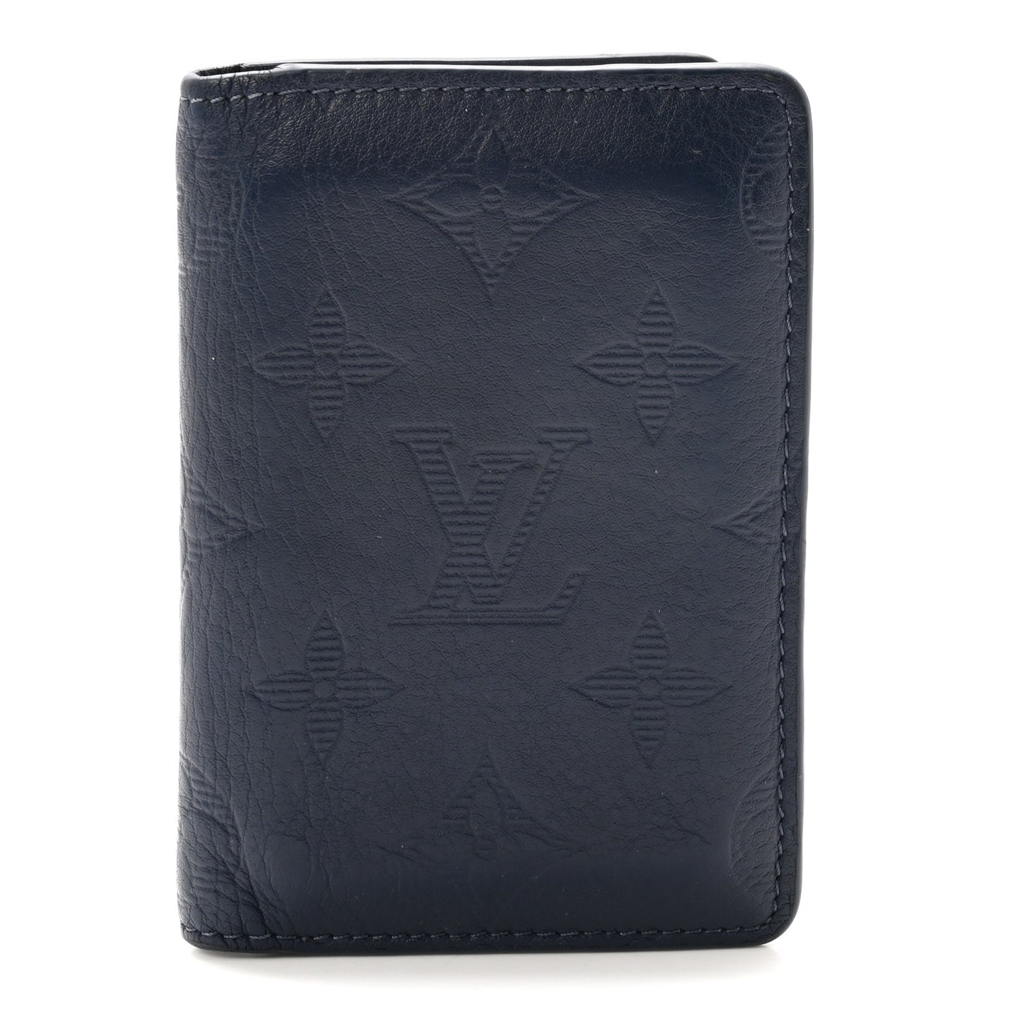 Calfskin Monogram Shadow Pocket Organizer Navy Blue