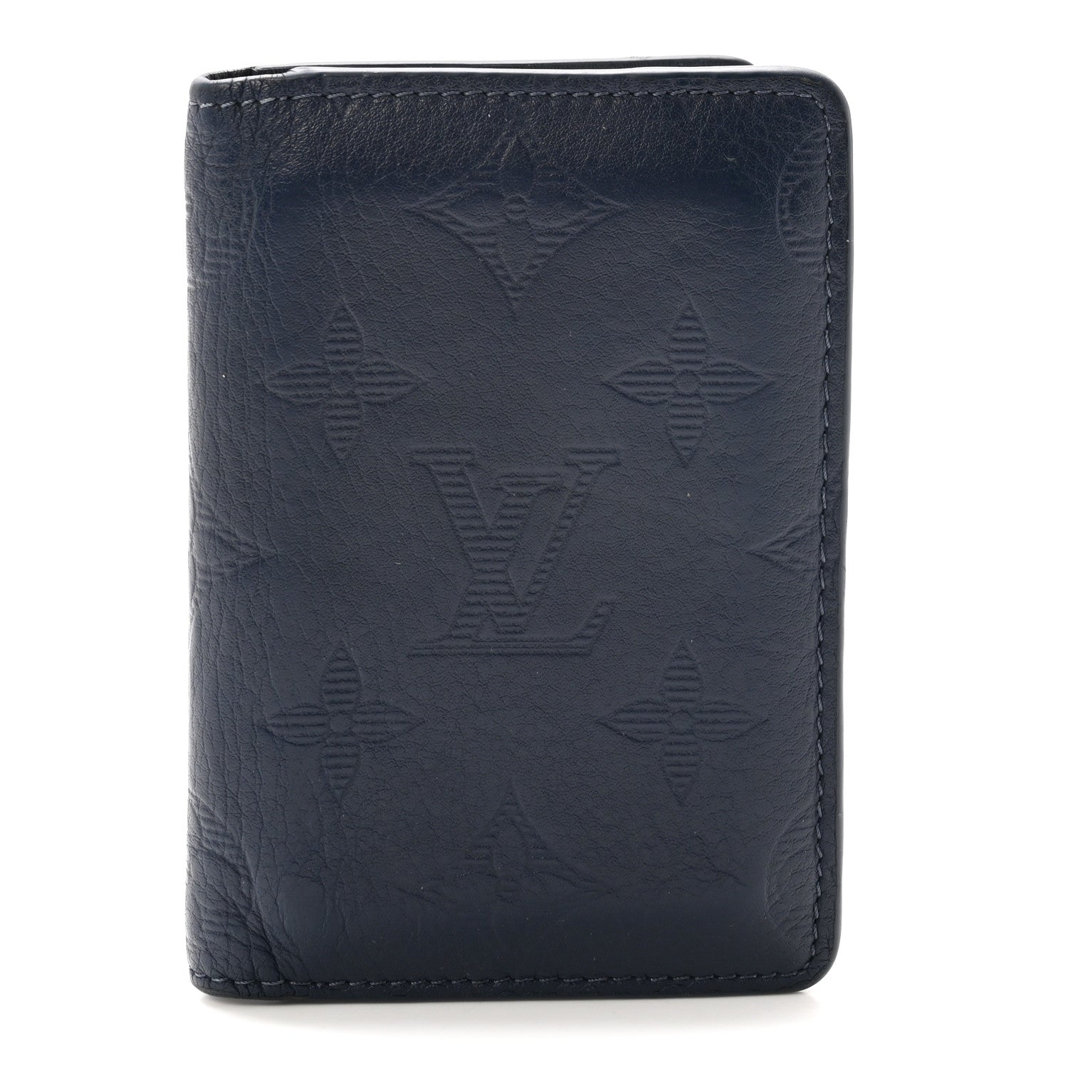 Louis Vuitton Calfskin Monogram Shadow Pocket Organizer Navy Blue 1 of 7