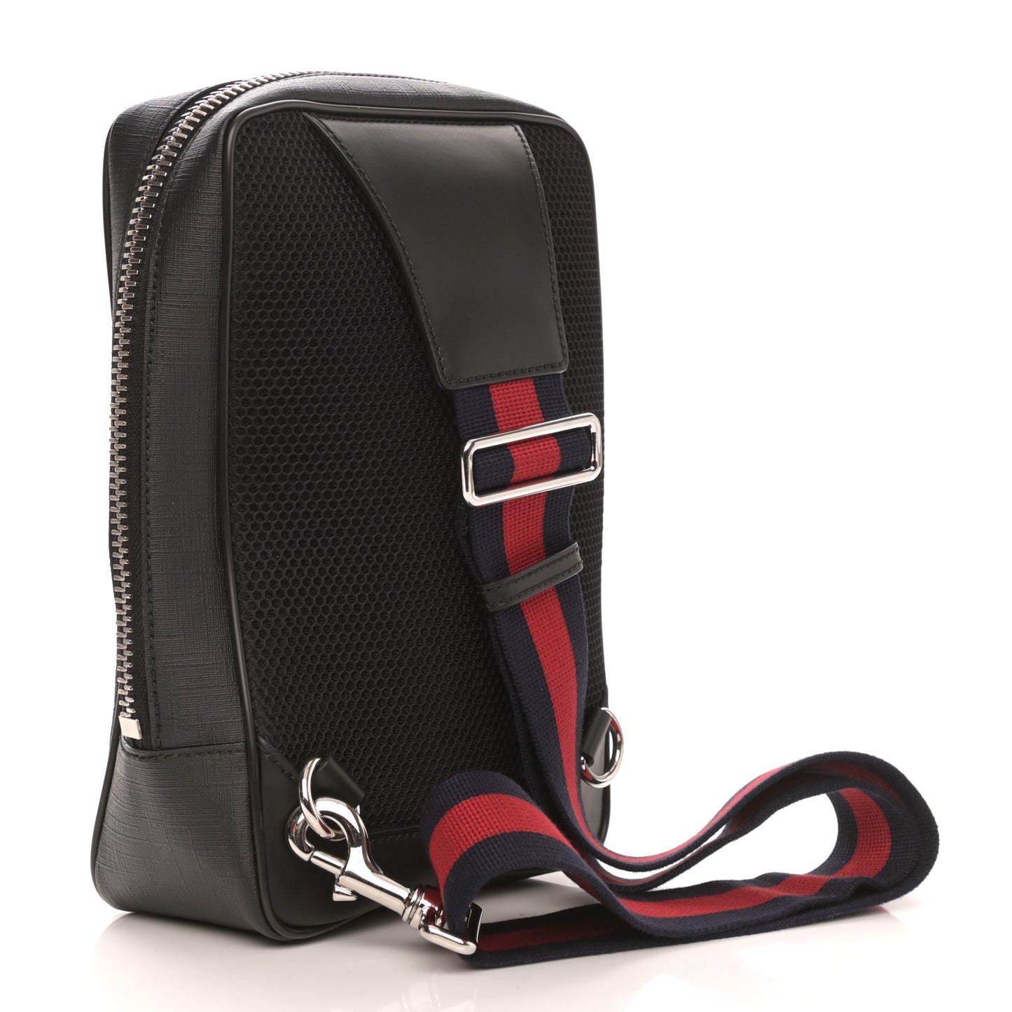 GG Supreme Monogram Web Belt Bag Black Grey