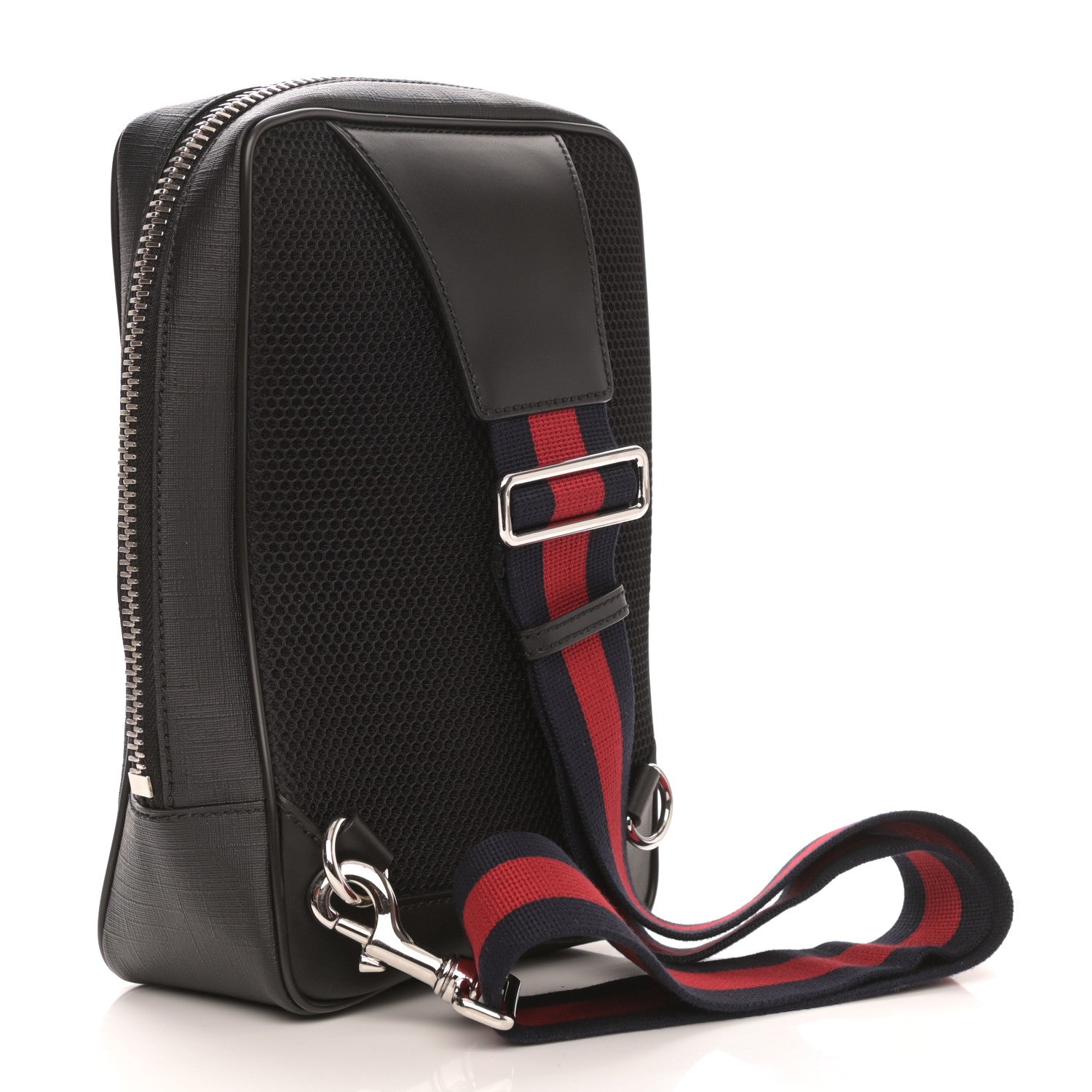 Gucci GG Supreme Monogram Web Belt Bag Black Grey 3 of 8