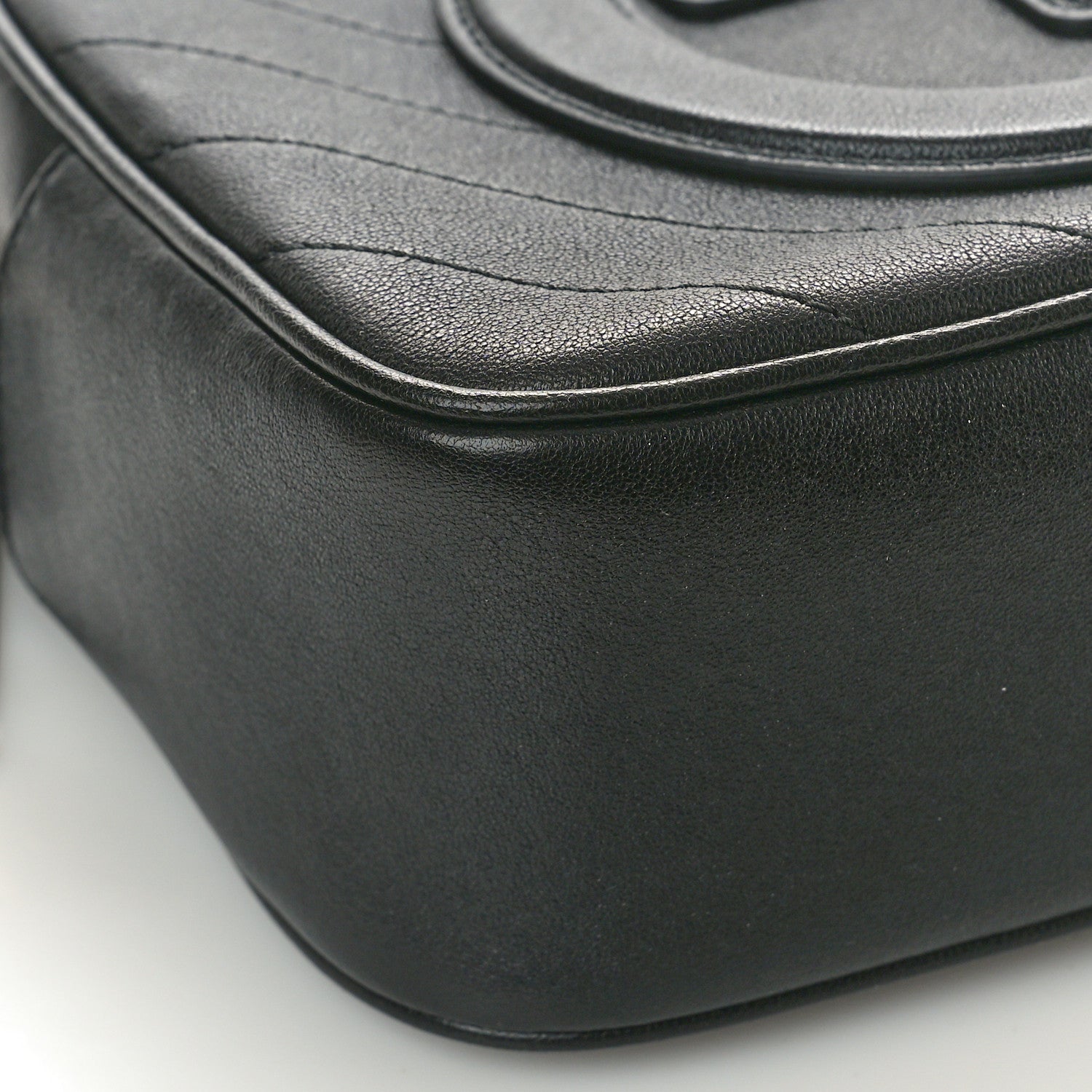 Gucci Sakai Be Green Calfskin Diagonal Stitched Small Blondie Shoulder Bag Black 9 of 10