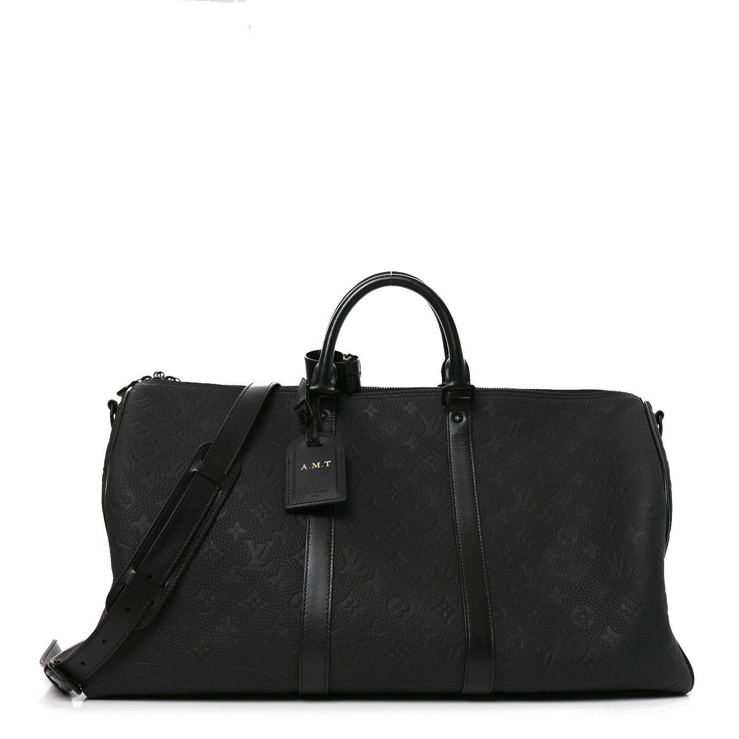 Louis Vuitton Taurillon Monogram Keepall Bandouliere 50 Black 1 of 8