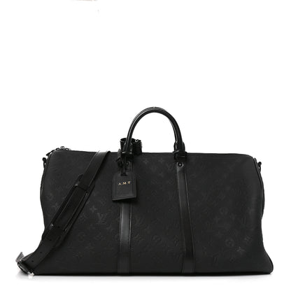 Louis Vuitton Taurillon Monogram Keepall Bandouliere 50 Black 1 of 8
