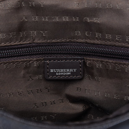 Burberry Smoked Haymarket Check Crossbody Messenger Bag Chocolate 8 of 10