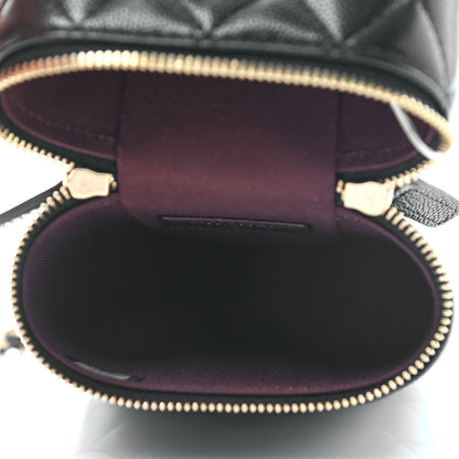 Chanel Caviar Quilted Phone Holder With Chain Black 5 of 7