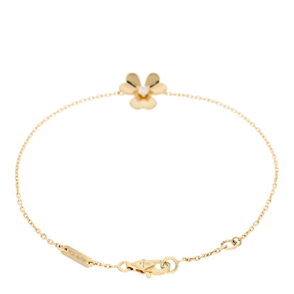 Van Cleef & Arpels 18K Yellow Gold Diamond Mini Frivole Bracelet 2 of 5