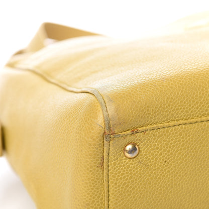 Chanel Caviar Large CC Shoulder Bag Chartreuse 13 of 17