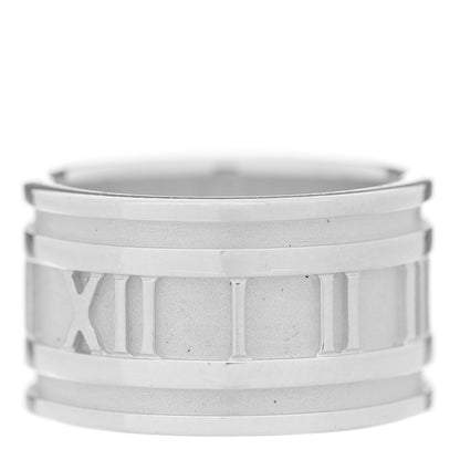 Tiffany Sterling Silver 12mm Atlas Band Ring 54 7 1 of 4