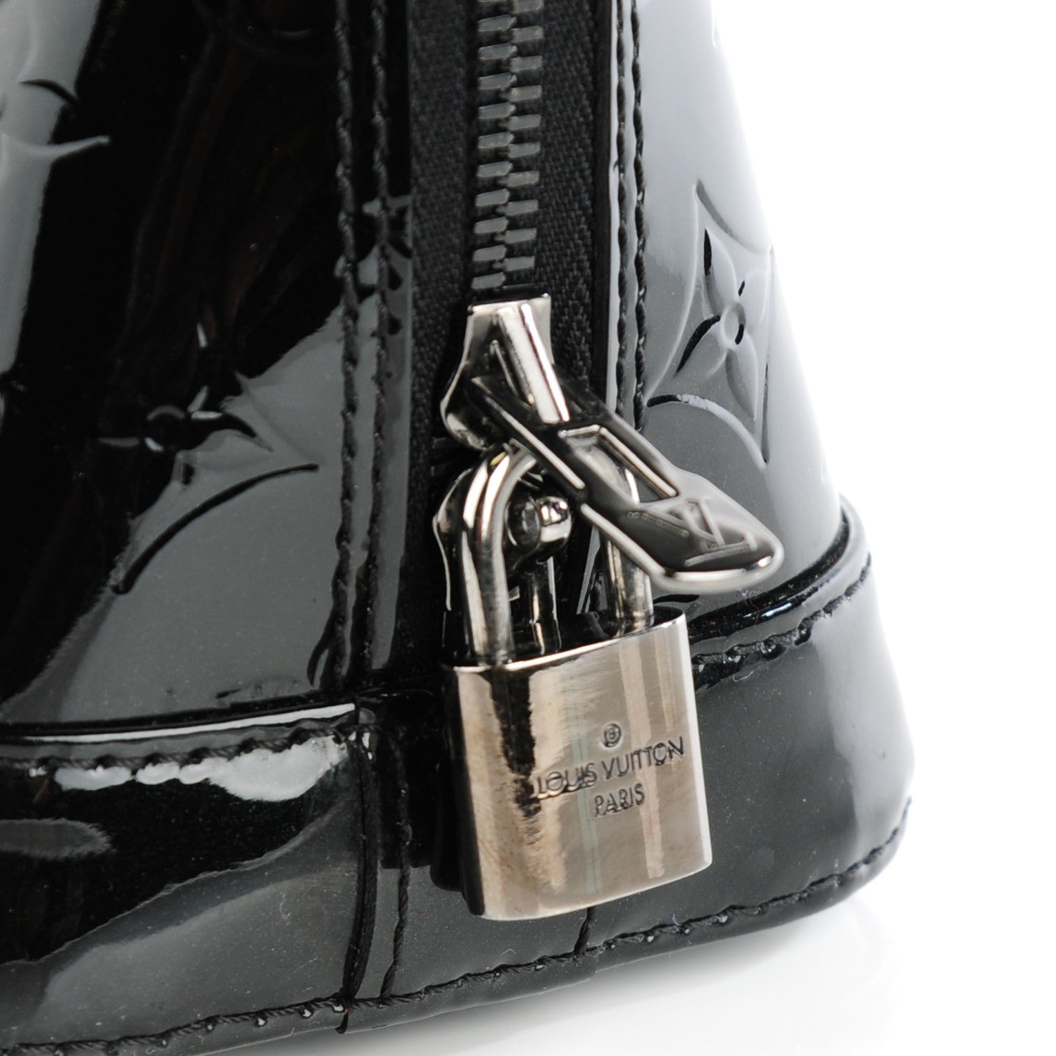 Louis Vuitton Vernis Alma BB Noir Magnetique 7 of 10