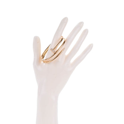 Cartier 18K Pink Gold Diamond Double Wrap Juste Un Clou Bracelet 17 2 of 4