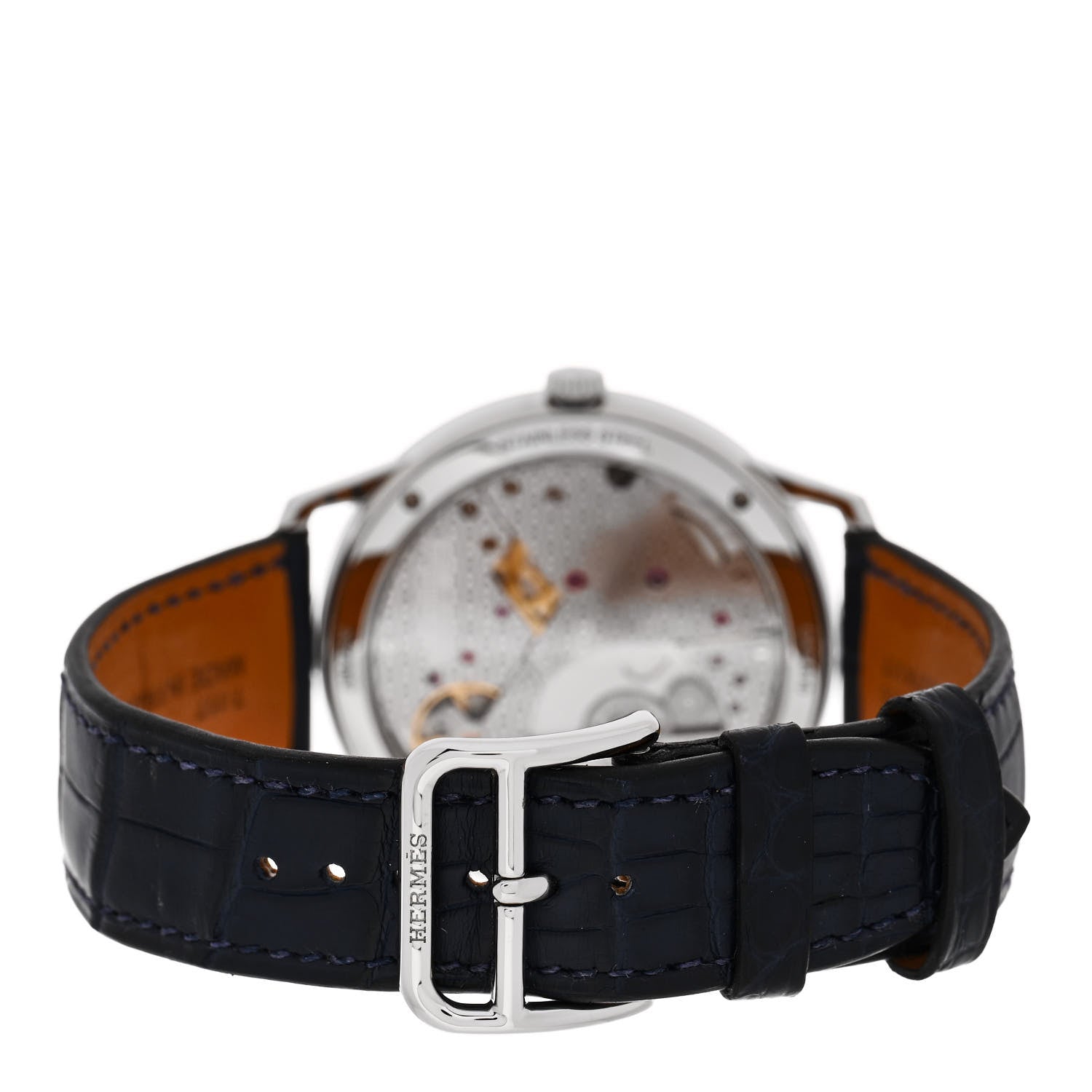 Hermes Stainless Steel Alligator 39.5mm Slim d'Hermes Automatic Watch Bleu Saphir 3 of 5