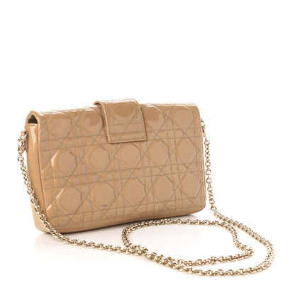 Christian Dior Patent Cannage New Lock Pouch Beige 3 of 11