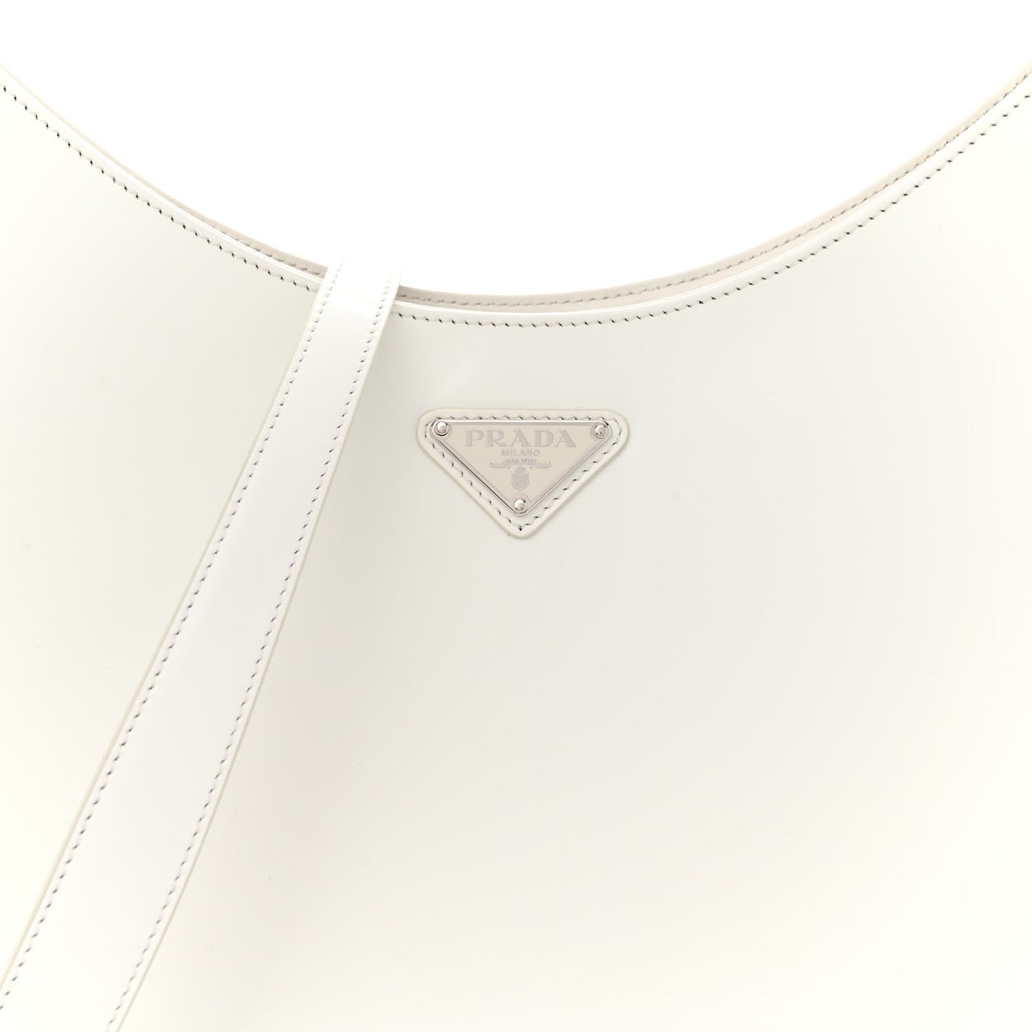 Spazzolato Maxi Cleo Adjustable Strap Shoulder Bag White