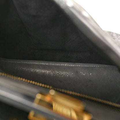 Fendi Metallic Fan Vitello Medium Peekaboo Iconic Satchel Silver 7 of 11