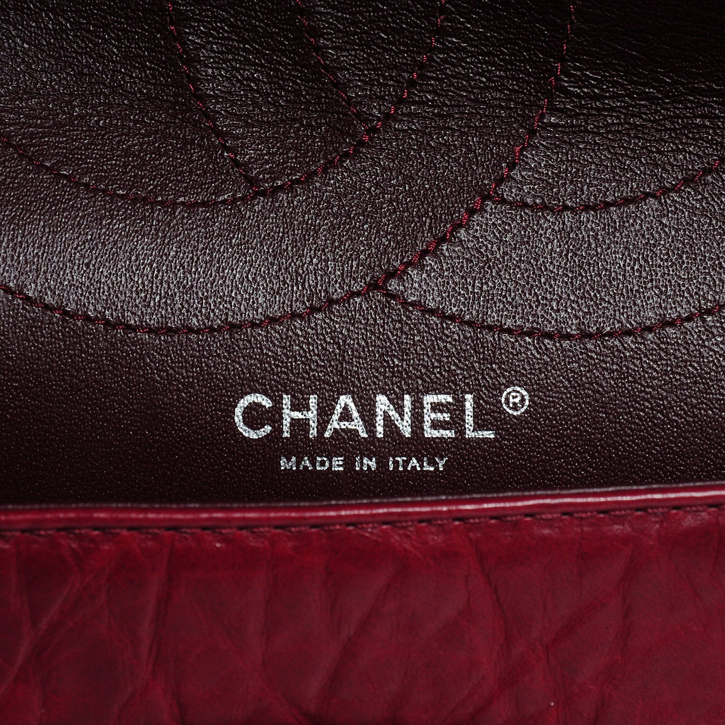 Aged Calfskin Quilted 2.55 Reissue 227 Flap Red
