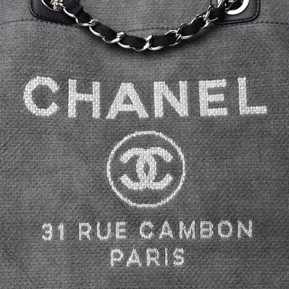 Chanel Canvas Medium Deauville Tote Grey 12 of 12