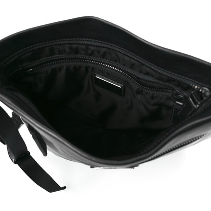 Prada Soft Calf Flat Messenger Bag Black 5 of 11