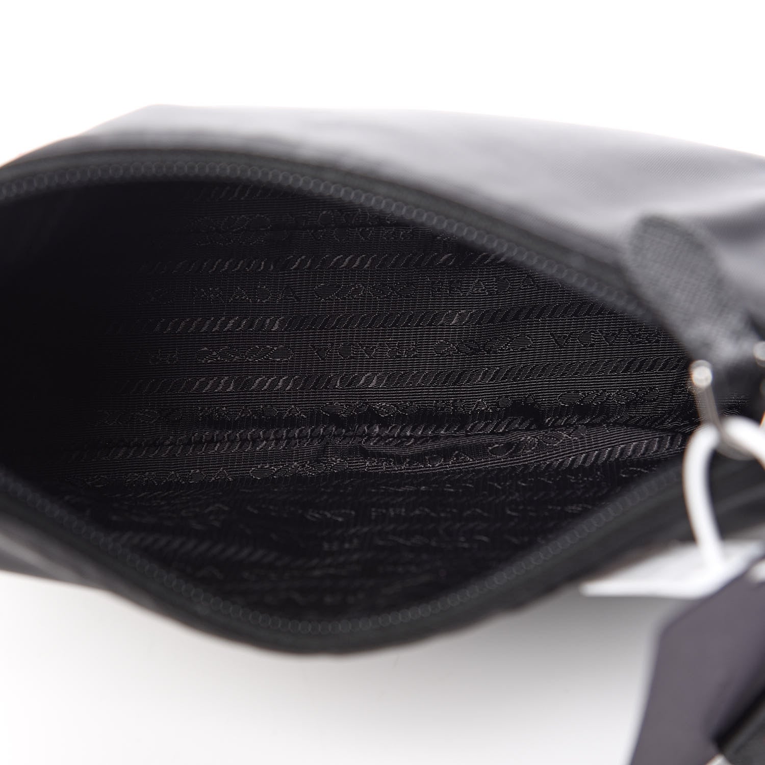 Prada Tessuto Nylon Saffiano Lunar New Year Mini Re-Edition 2000 Bag Black Fuoco 5 of 10
