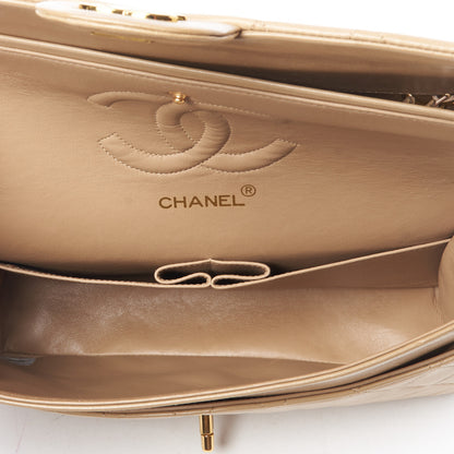 Chanel Lambskin Quilted Medium Double Flap Beige 6 of 10