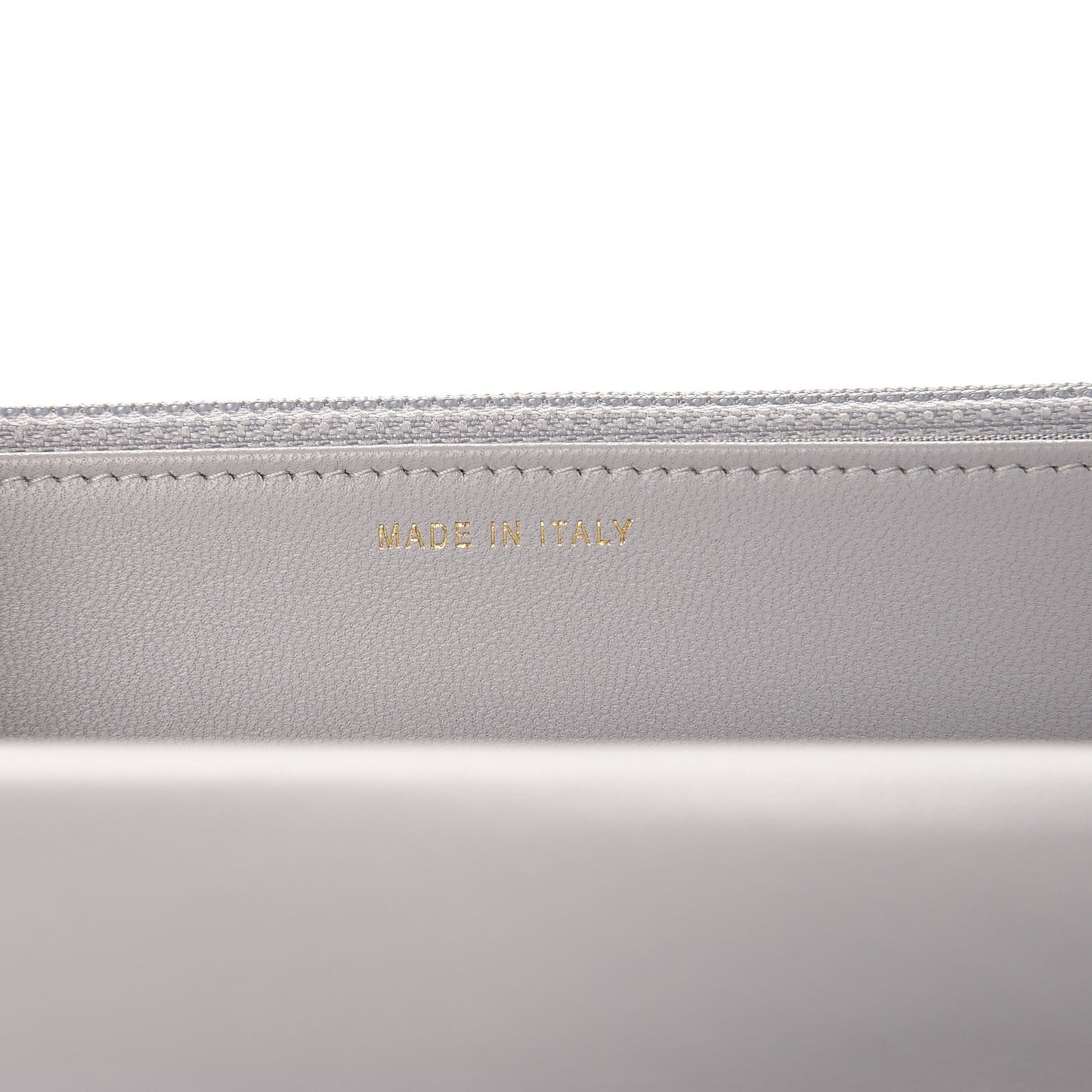 Lambskin Chevron Quilted Trendy CC Wallet On Chain WOC Grey
