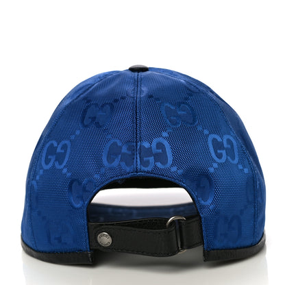 Gucci Econyl Nylon Monogram Off The Grid Baseball Hat XL Orient Blue Black 4 of 7
