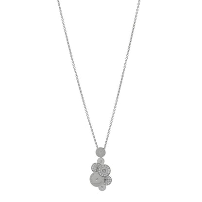 Bulgari 18K White Gold Diamond Cicladi Pendant Necklace 1 of 4