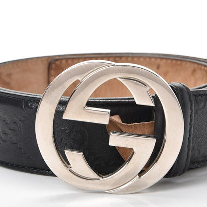 Gucci Guccissima Interlocking G Belt 95 38 Black 3 of 10