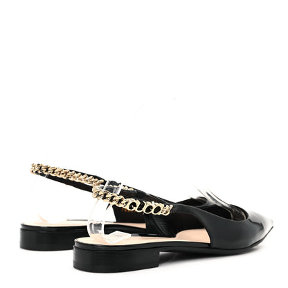 Gucci Patent Signoria Ballet Slingback Ballet Flat 36 Black 5 of 10