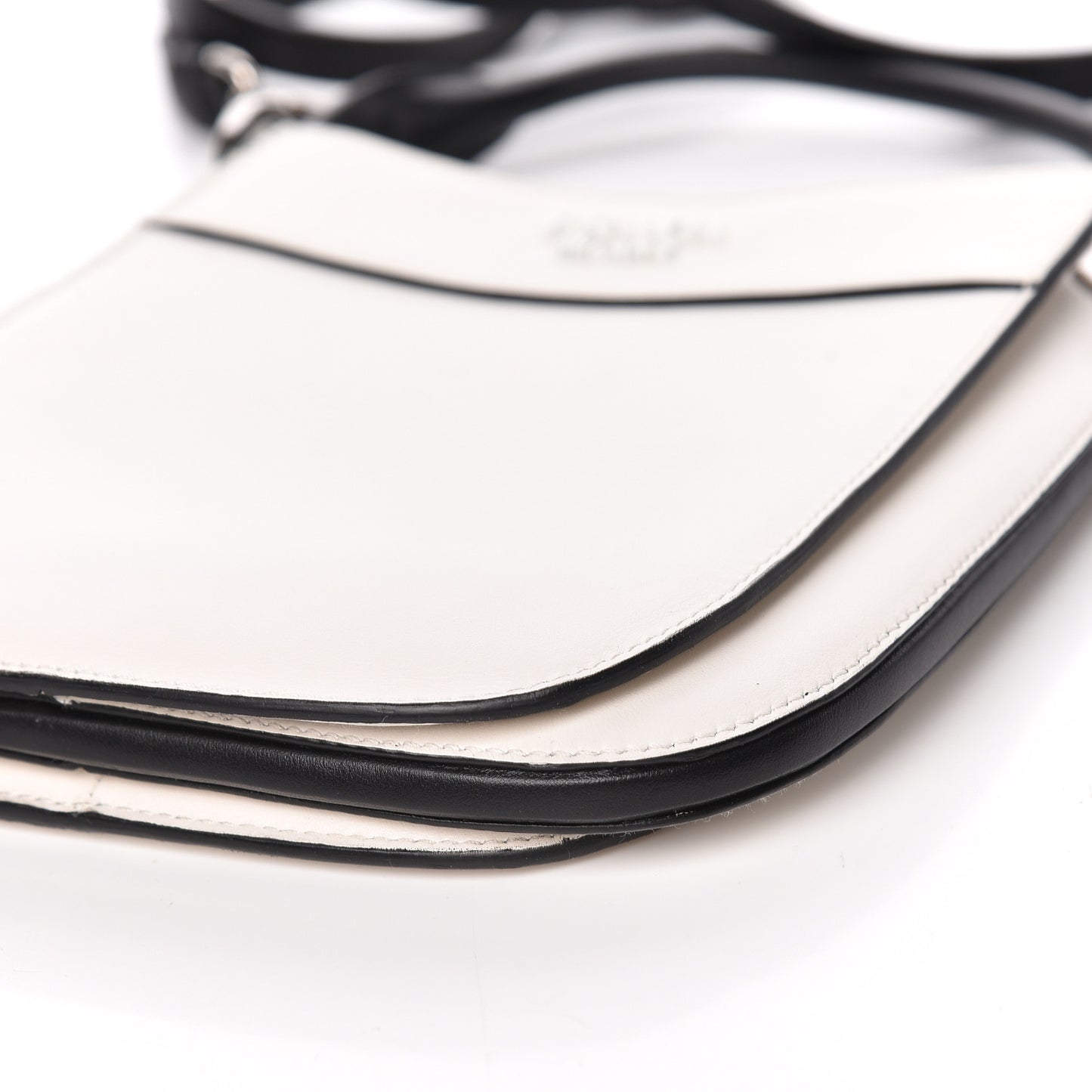 City Calfskin Small Margit Bag White Black