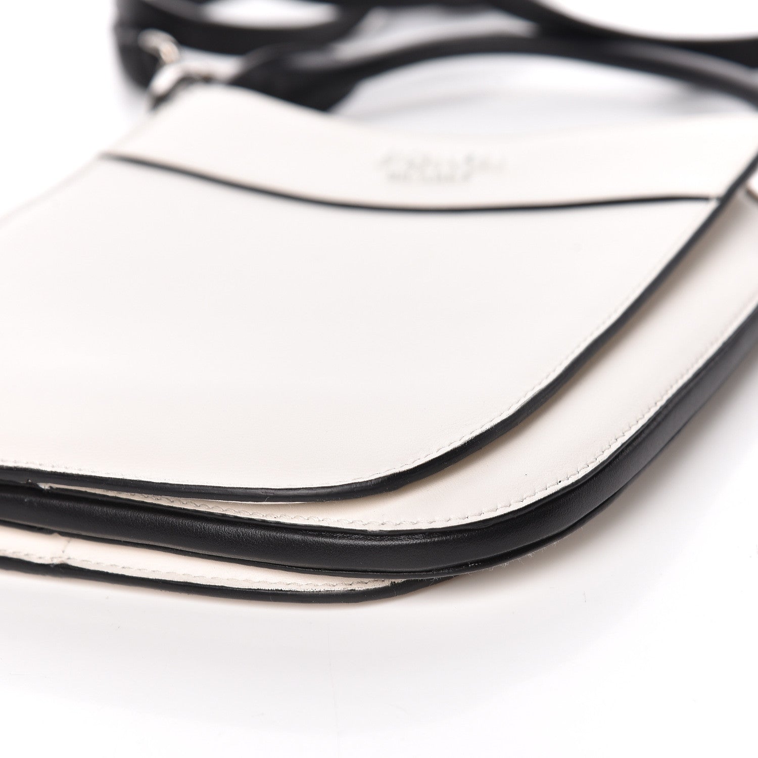 Prada City Calfskin Small Margit Bag White Black 9 of 10