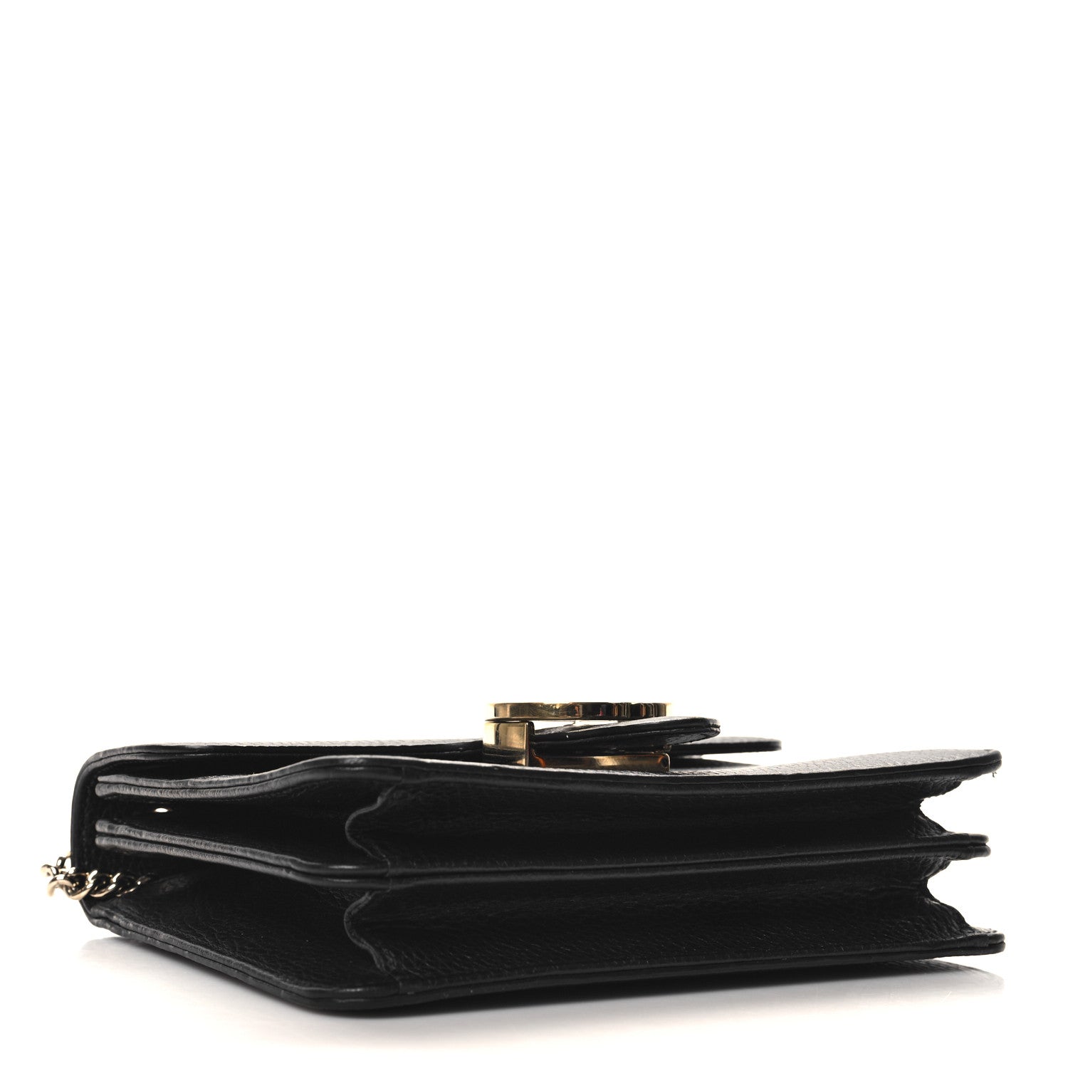 Gucci Dollar Calfskin Small Interlocking G Shoulder Bag Black 4 of 11