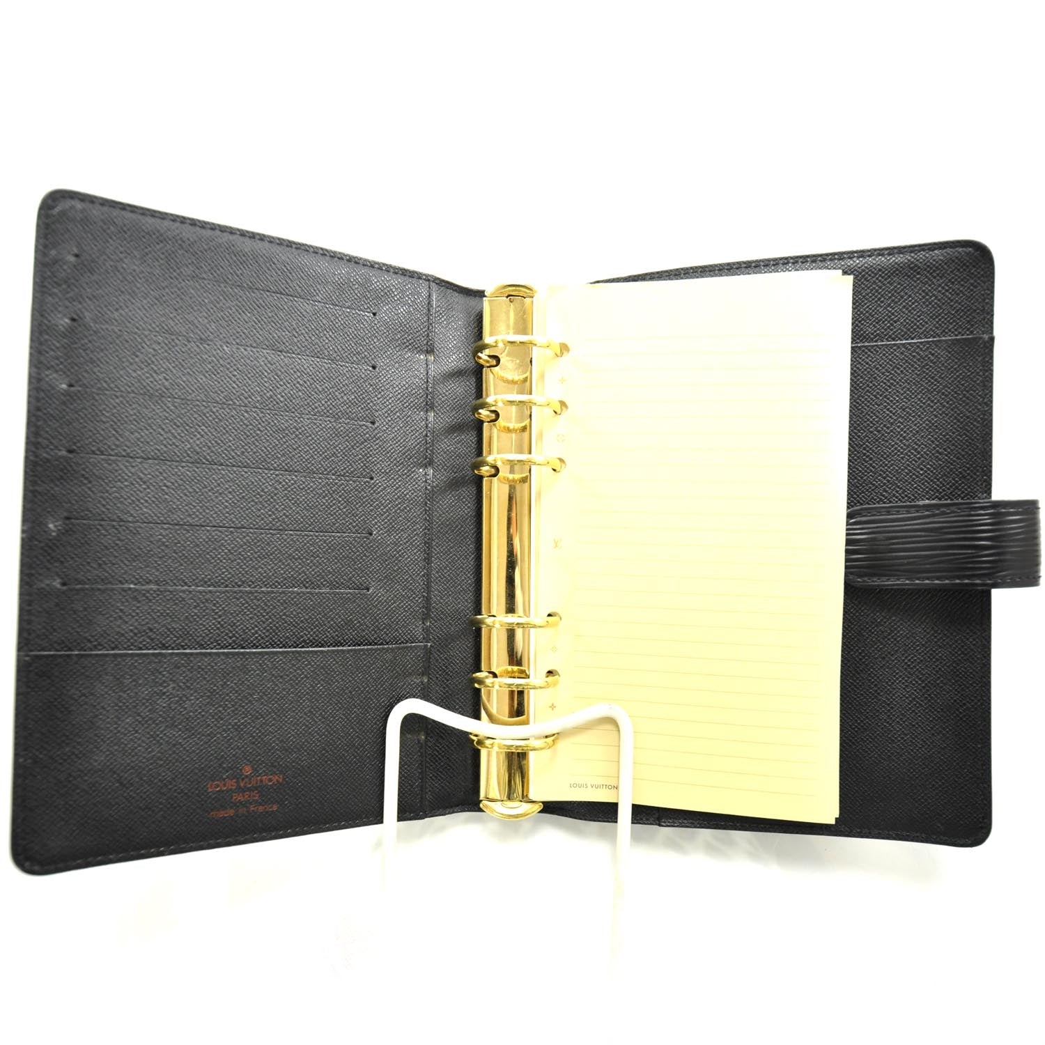 Louis Vuitton Epi Medium Ring Agenda Cover Black 5 of 7