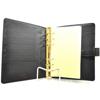 Louis Vuitton Epi Medium Ring Agenda Cover Black 5 of 7