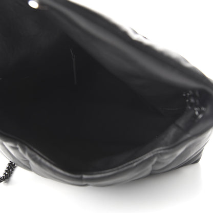 Saint Laurent Lambskin Quilted Medium Loulou Puffer Monogram Chain Satchel Black 5 of 9